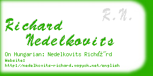 richard nedelkovits business card